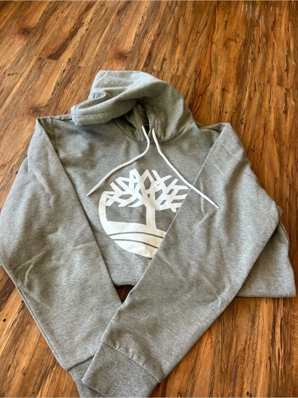 Timberland Gray Hoodie with White Logo